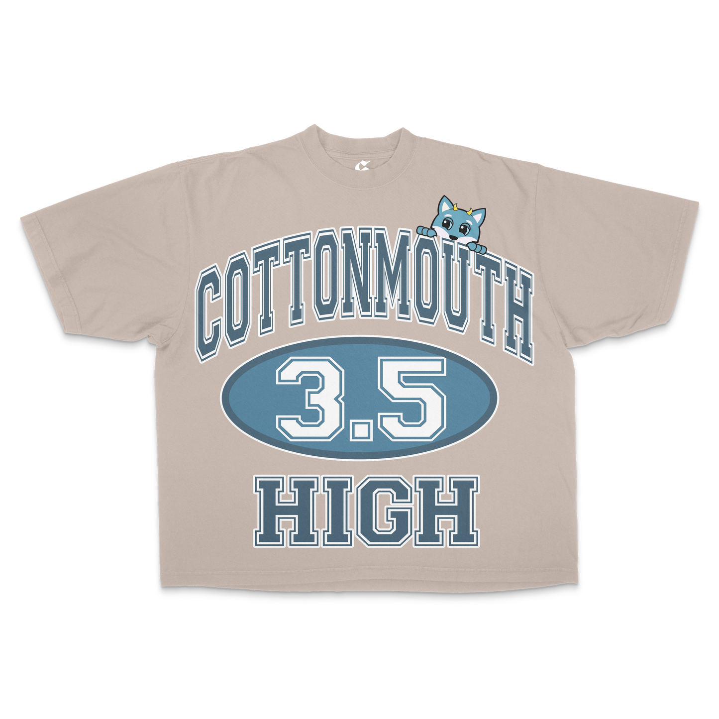 COTTON MOUTH HIGH TEE (CREAM)